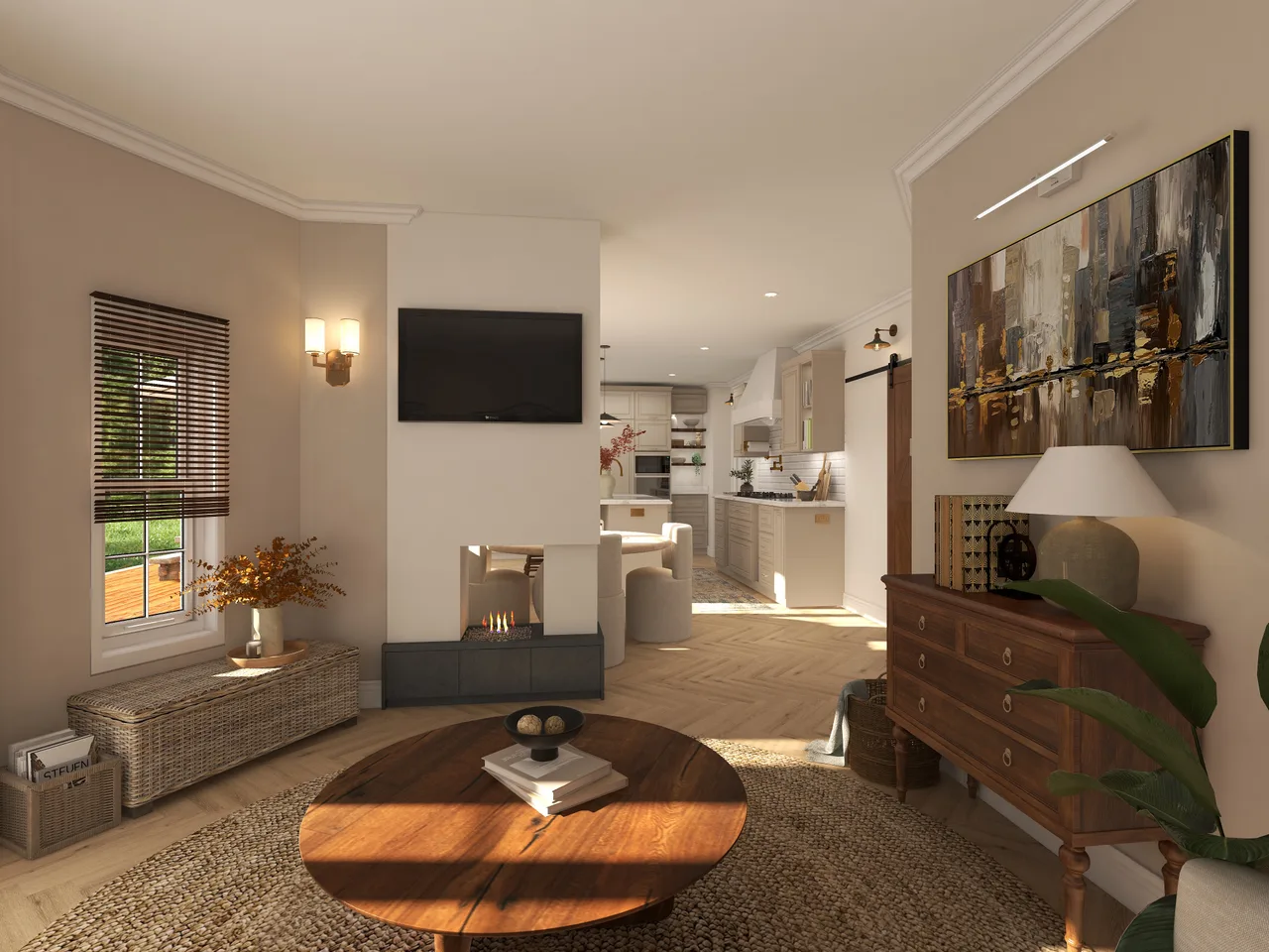 kitchen island, brass hardware, pendant lights; similar to #53/#54, Juniper Snug
