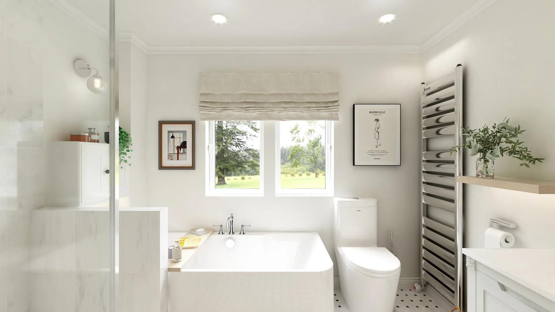 bathroom window, tub, Craigellan Bathroom
